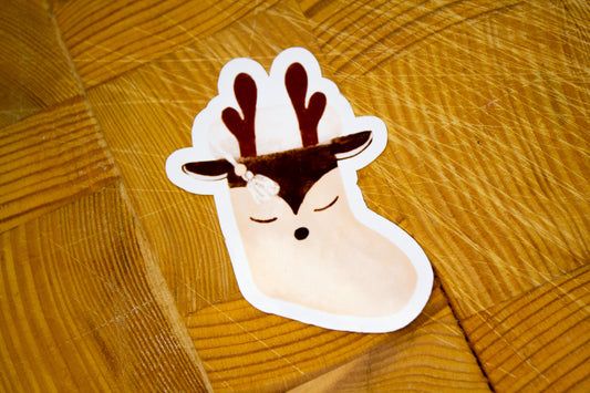 Sticker - Noël : Chaussette Cerf