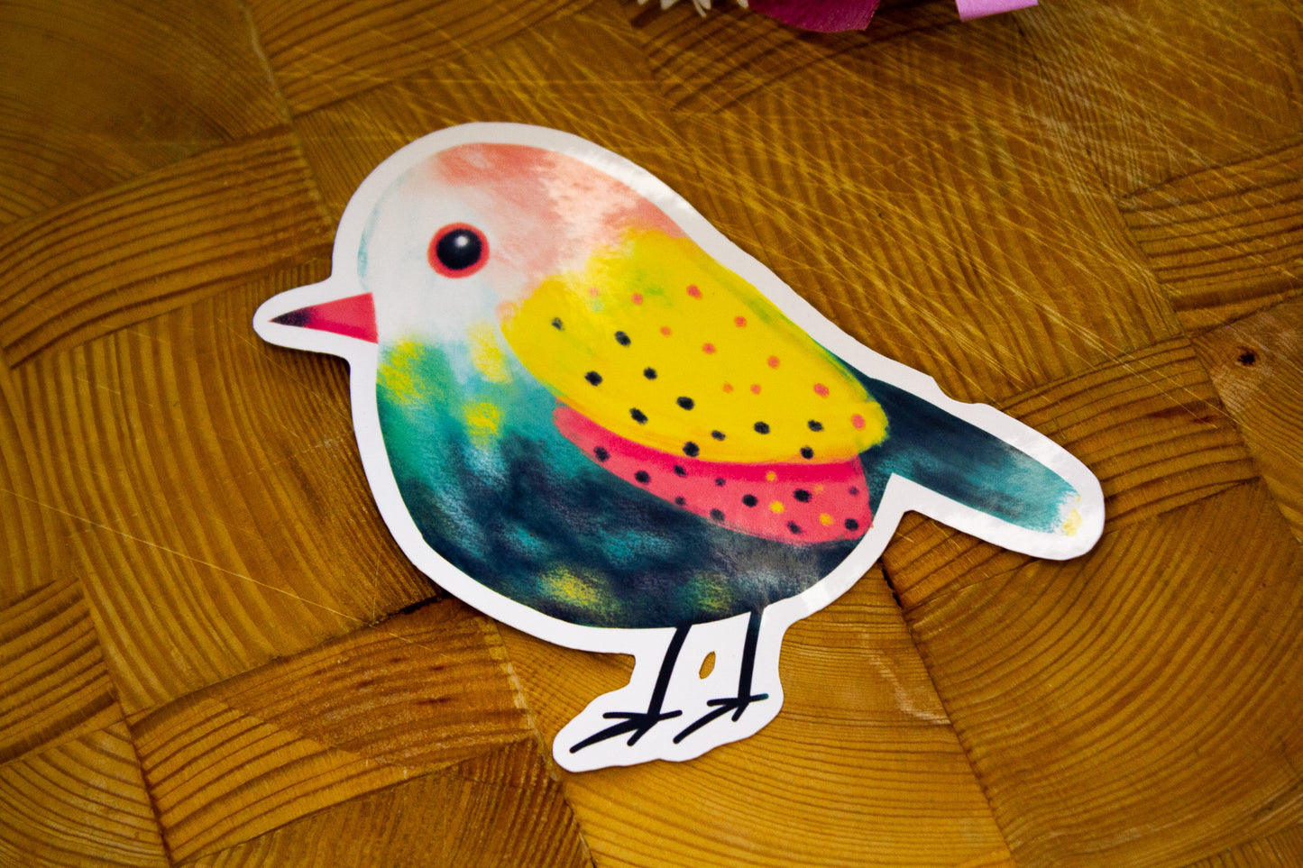 Sticker - Oiseaux : Vert et Jaune